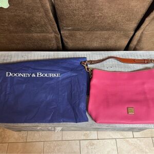 Dooney & Bourke Fuchsia Leather Shoulder Bag